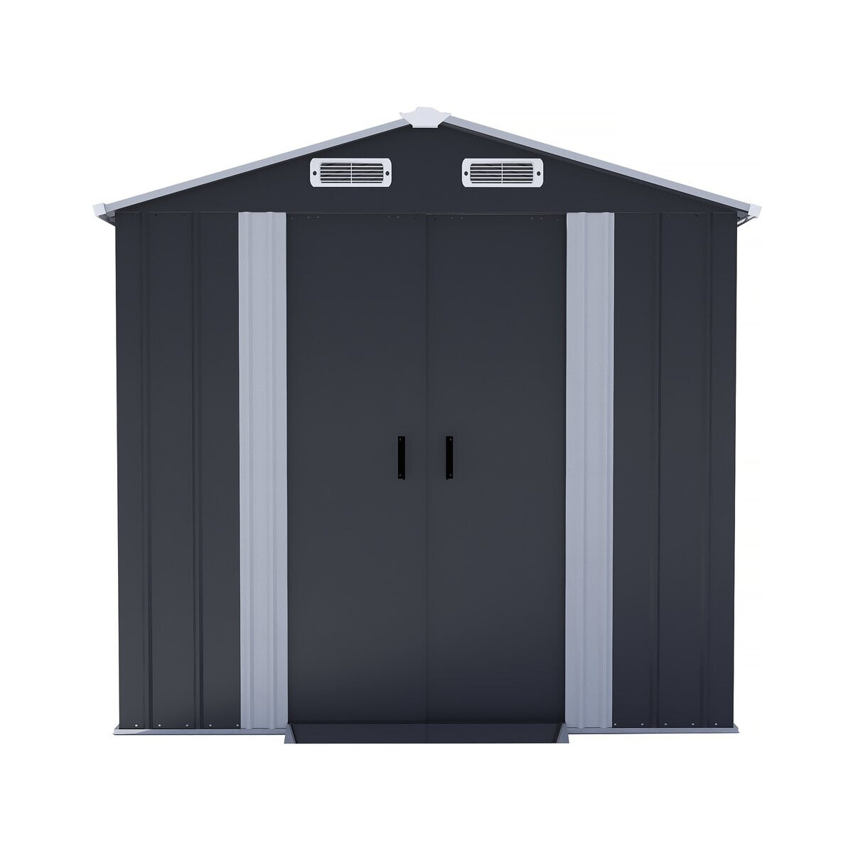 Abri de jardin métal avec portes coulissantes "Boston" - 4.12 m² - Gris