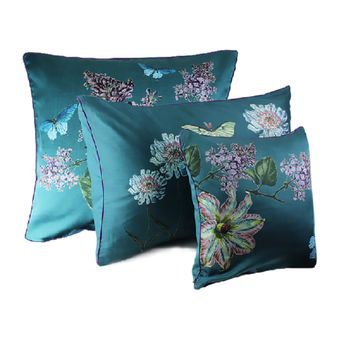 Taie d'oreiller Iris canard