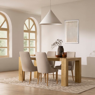 Lecler -bois massif de manguier-couleur bahamas naturelles 180 x 76 x 90 cm