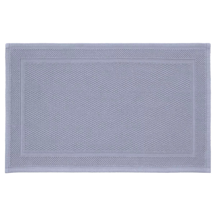 Tapis de bain pur coton 1700 g/m² uni gris Antica givre