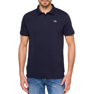 Polo Hot Buttered Stoney tinta unita blu navy.