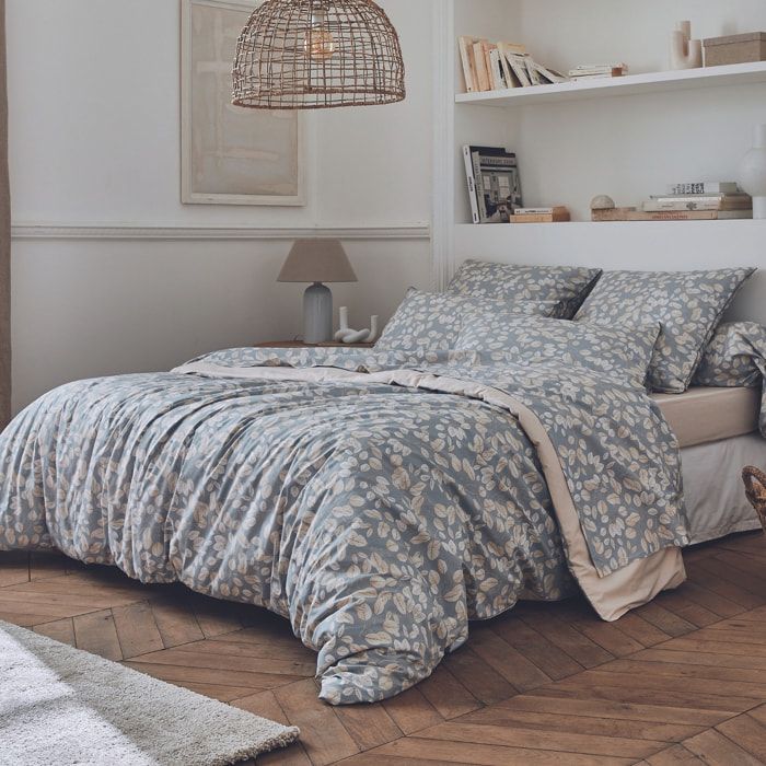 Parure de couette en percale au style cocooning - Gris
