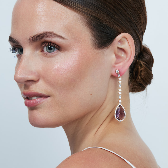 Pendientes Ibona acabado oro rosa 18k