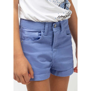Shorts de Niña Basic Celeste