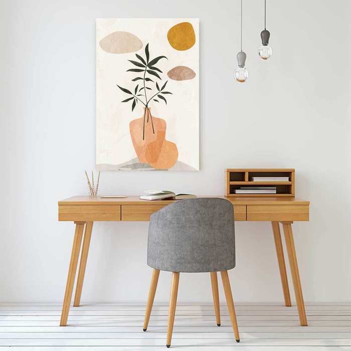 Tableau organique vase et minimalisme  Toile imprimée