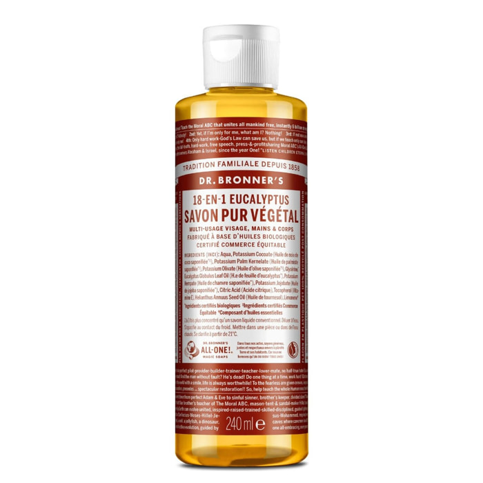 Savon Liquide Eucalyptus - Un savon de Castille liquide naturel 18-en-1