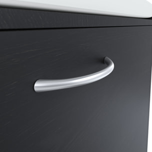 Panca Scarpiera Da Ingresso Salvaspazio Cuscino Anta Ribalta Seduta Imbottita In Ecopelle Soggiorno Casa Camera Ufficio 60 x 30 x 48 Cm Nero