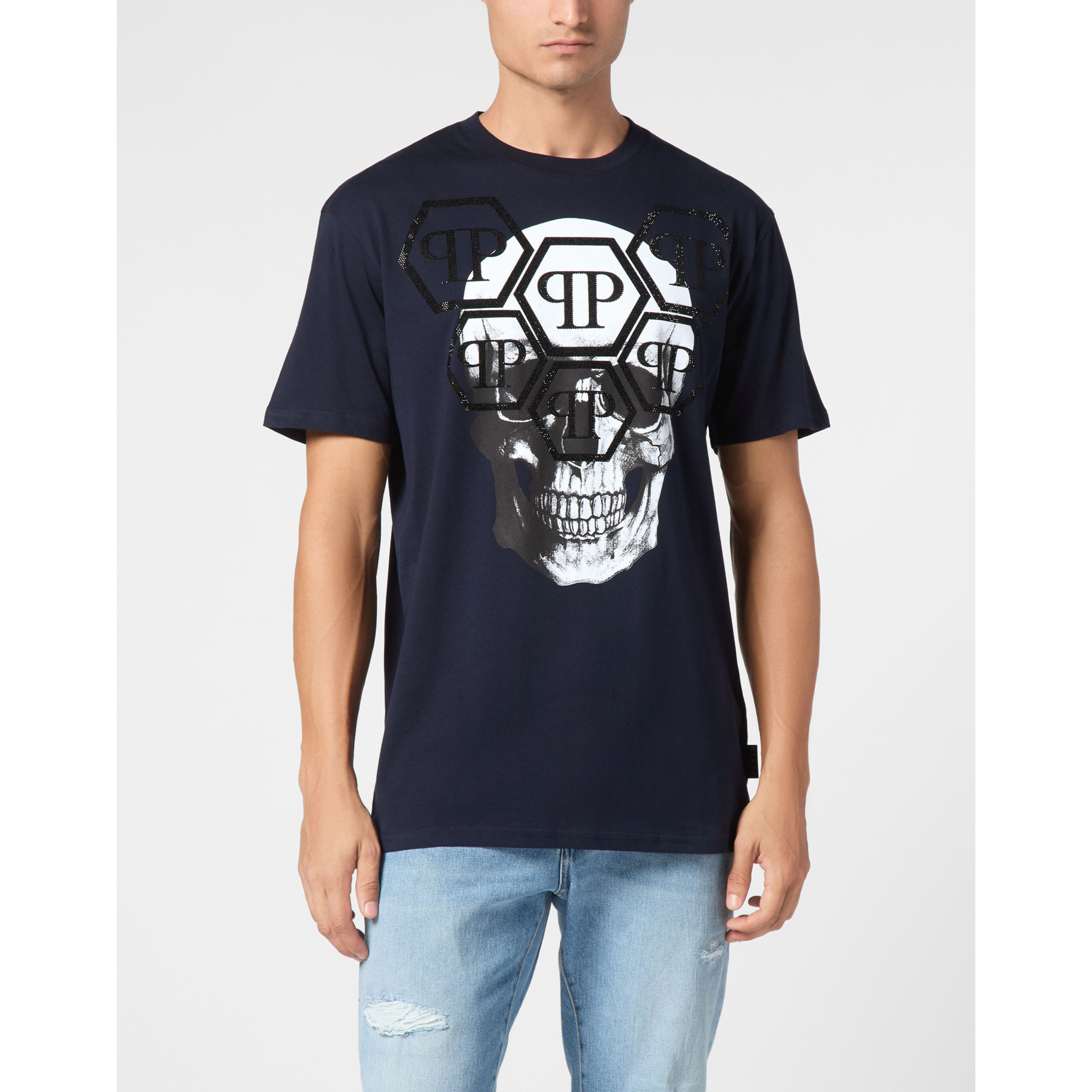 PHILIPP PLEIN Camiseta Cuello Redondo SKULL