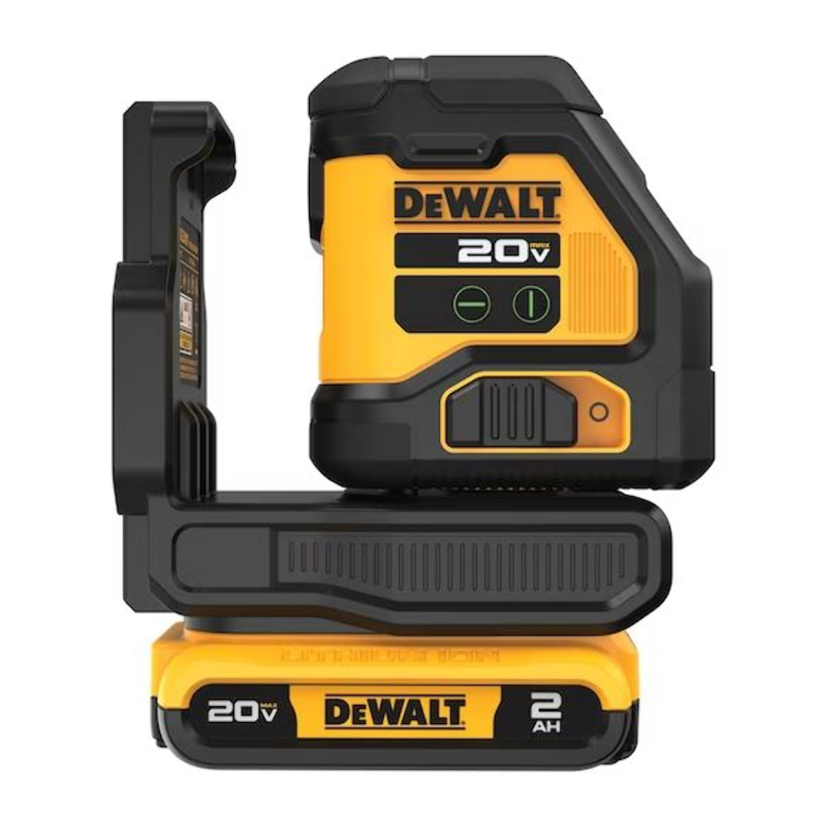 Laser croix compactXR 18V faisceaux verts - DEWALT - 1 batterie 2.0 Ah - chargeur - coffret - DCLE34021D1-QW