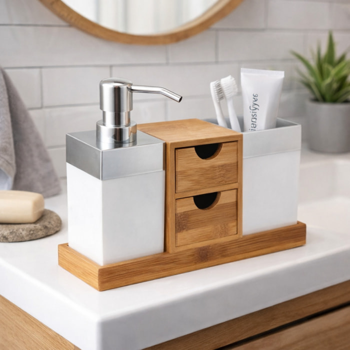 Set d'accessoires de bain KEA Bambou & PS MSV