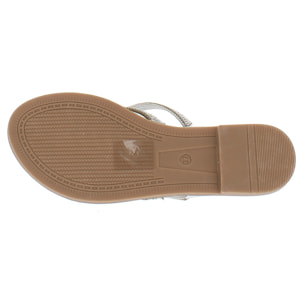 Marina Galanti Scarpe Donna Flat Sandals Jewel MG 1E160 Silver