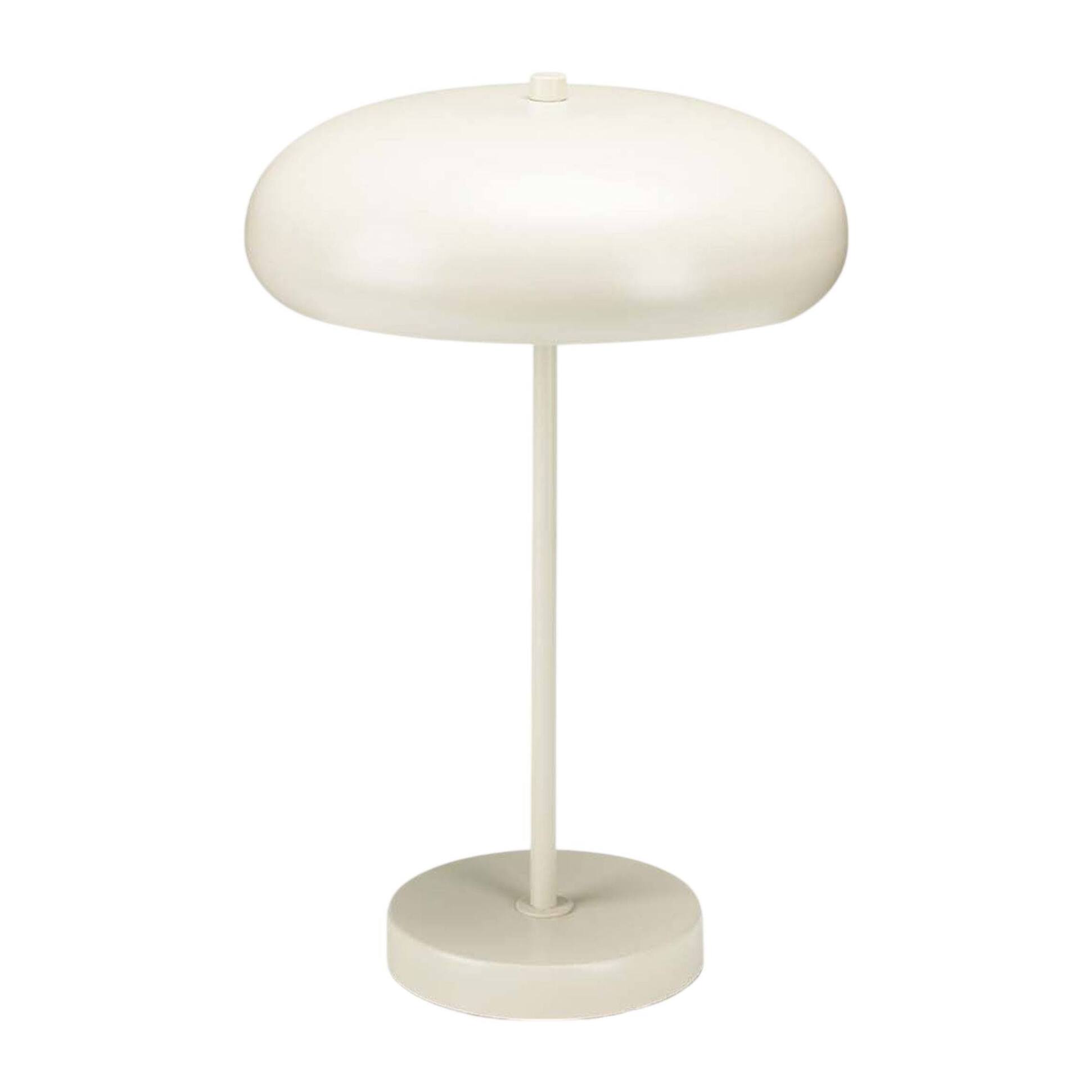 Lámpara de mesa metálica Blanco roto 25x40cm de diseño moderno con doble casquillo E14