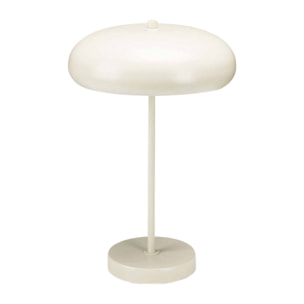 Lámpara de mesa metálica Blanco roto 25x40cm de diseño moderno con doble casquillo E14