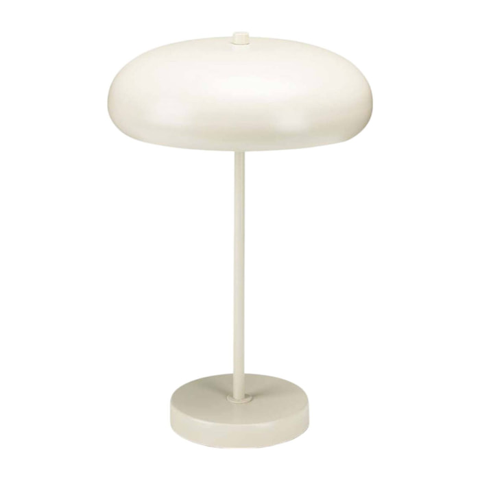 Lámpara de mesa metálica Blanco roto 25x40cm de diseño moderno con doble casquillo E14