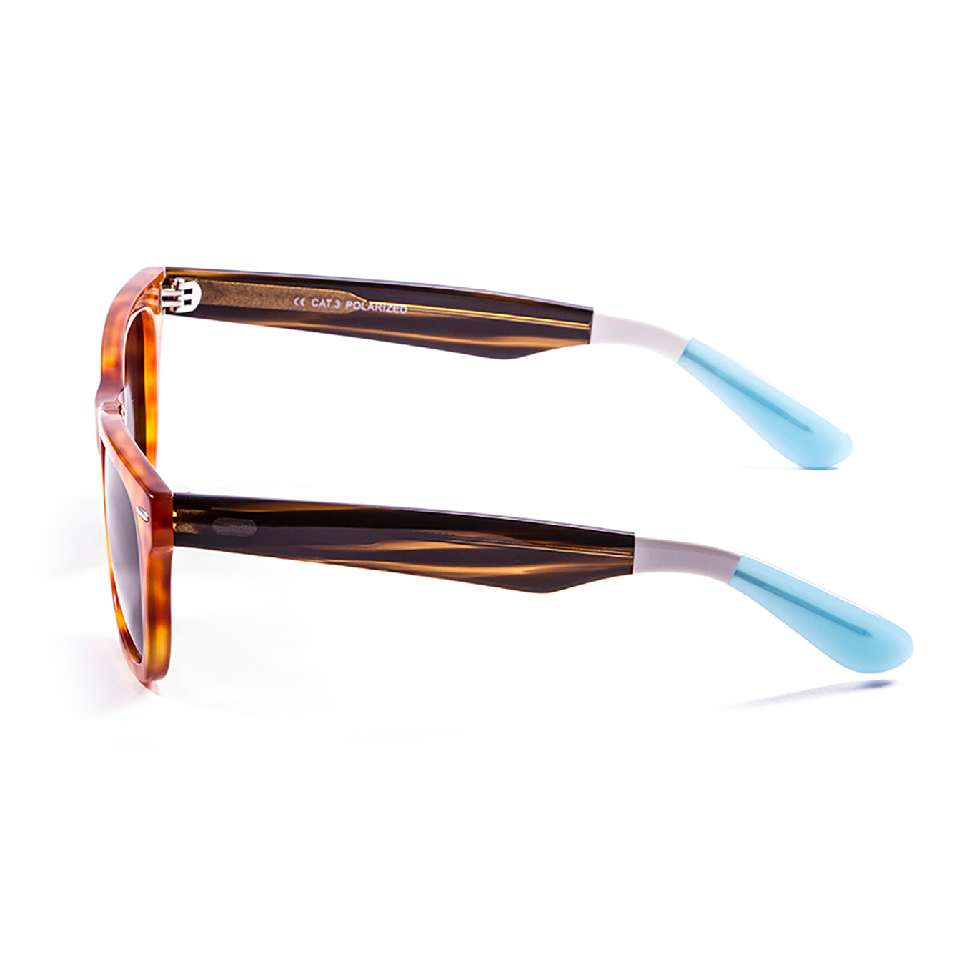Gafas de sol OCEAN LOWERS - Marrón claro y patillas blanco-azul / Marrón