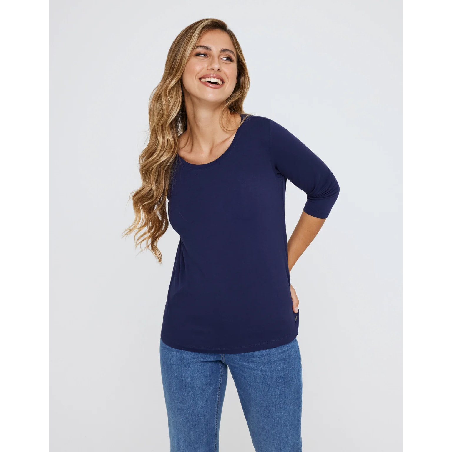 Camiseta Media Manga Azul Marino - Kloraleen