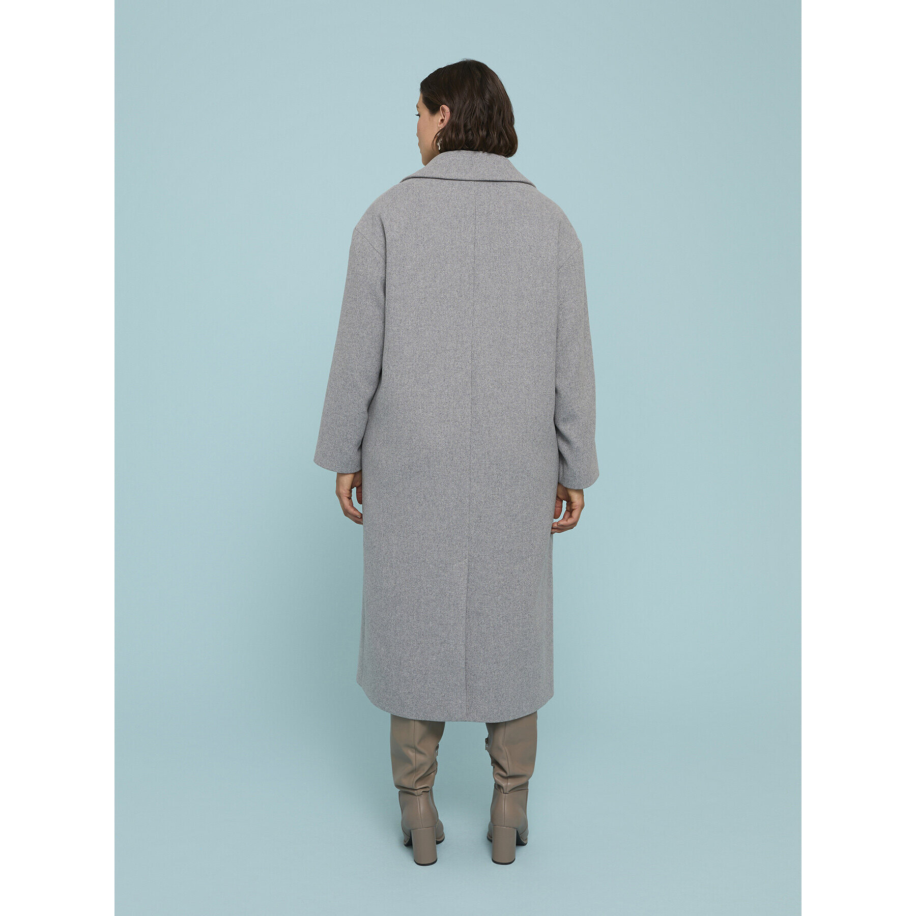 Fiorella Rubino - Abrigo largo de paño de lana mixta - Gris