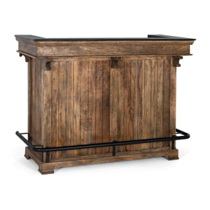 Muebles Bar de Madera de Mango 150 Cm Estilo Rústico Moderno