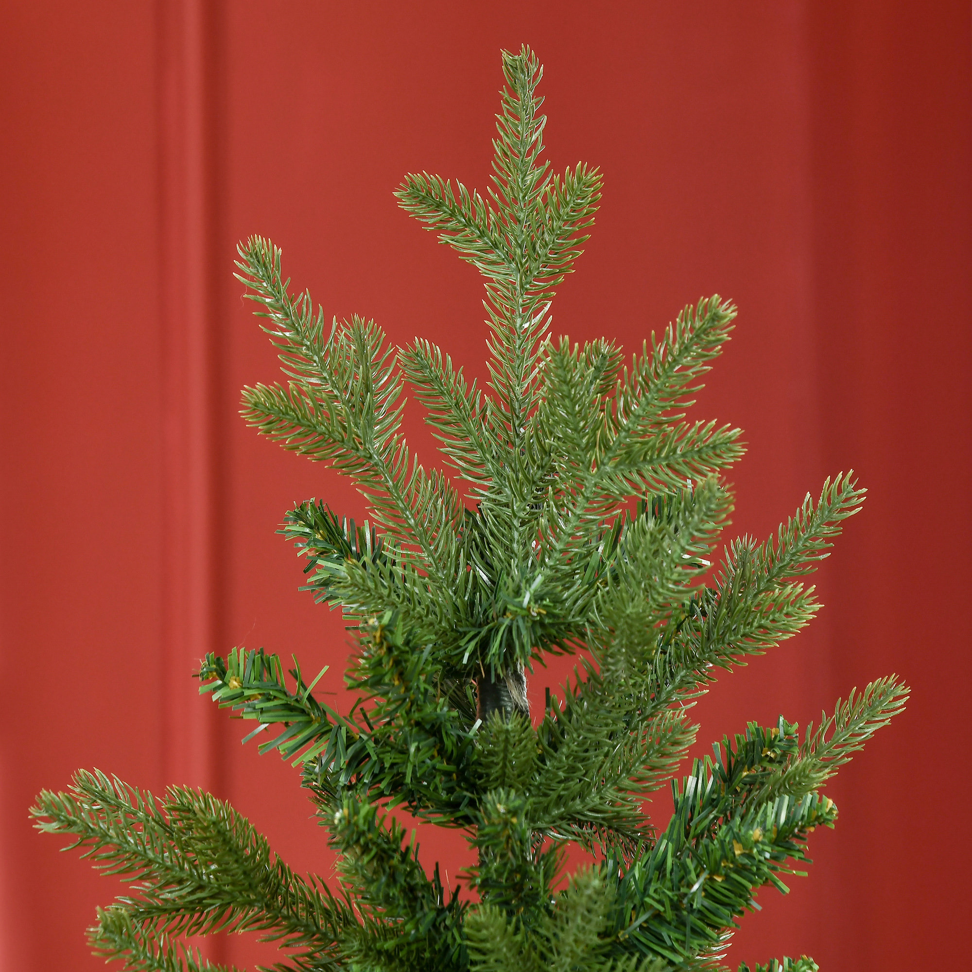 árbol de Navidad Artificial 180 cm Ignífugo con 1443 Ramas Hojas de PVC Verde