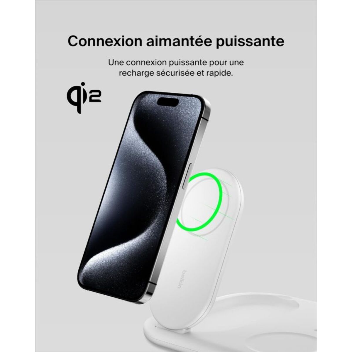 Chargeur induction BELKIN induction 15W 3en1 blanc