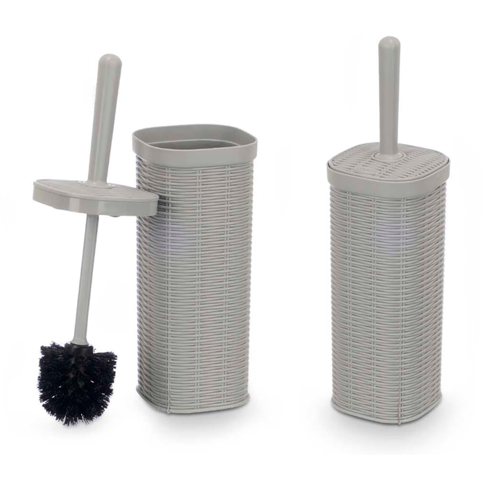 Escobillero gris con escobilla diseño "elegance".