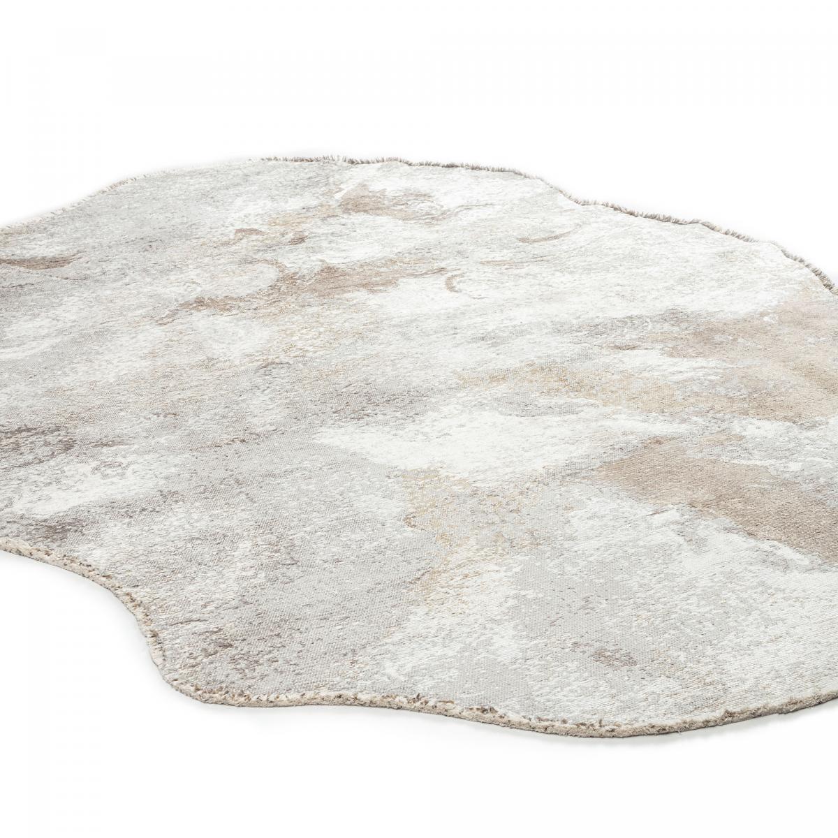 ATINA Tapis salon kilim, Forme originale, Tissé à la main