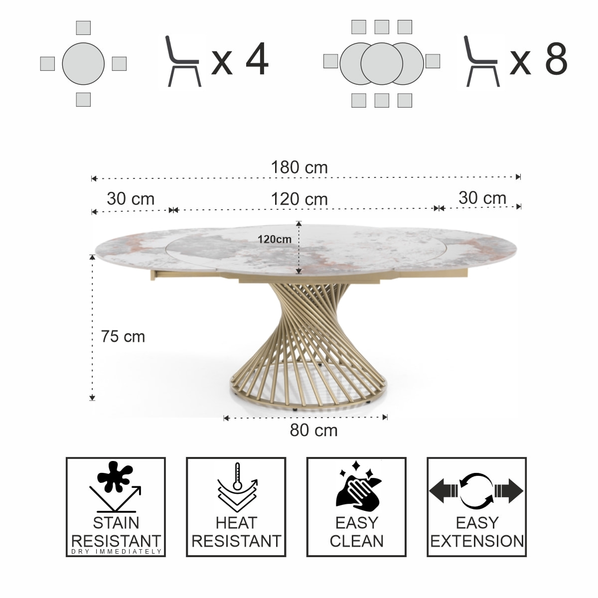 Tomasucci JORUM 1 table extensible