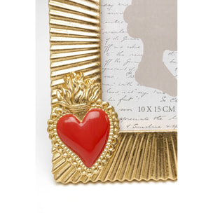 Cadre photo deux coeurs enflammés 18x23cm Kare Design