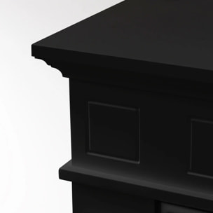 Jefferson - Camino Elettrico da Terra con Effetto Fiamma 89,5x90,5x28 cm in Legno Nero