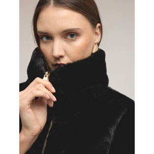 Motivi - Chaqueta efecto pelo reversible - Negro