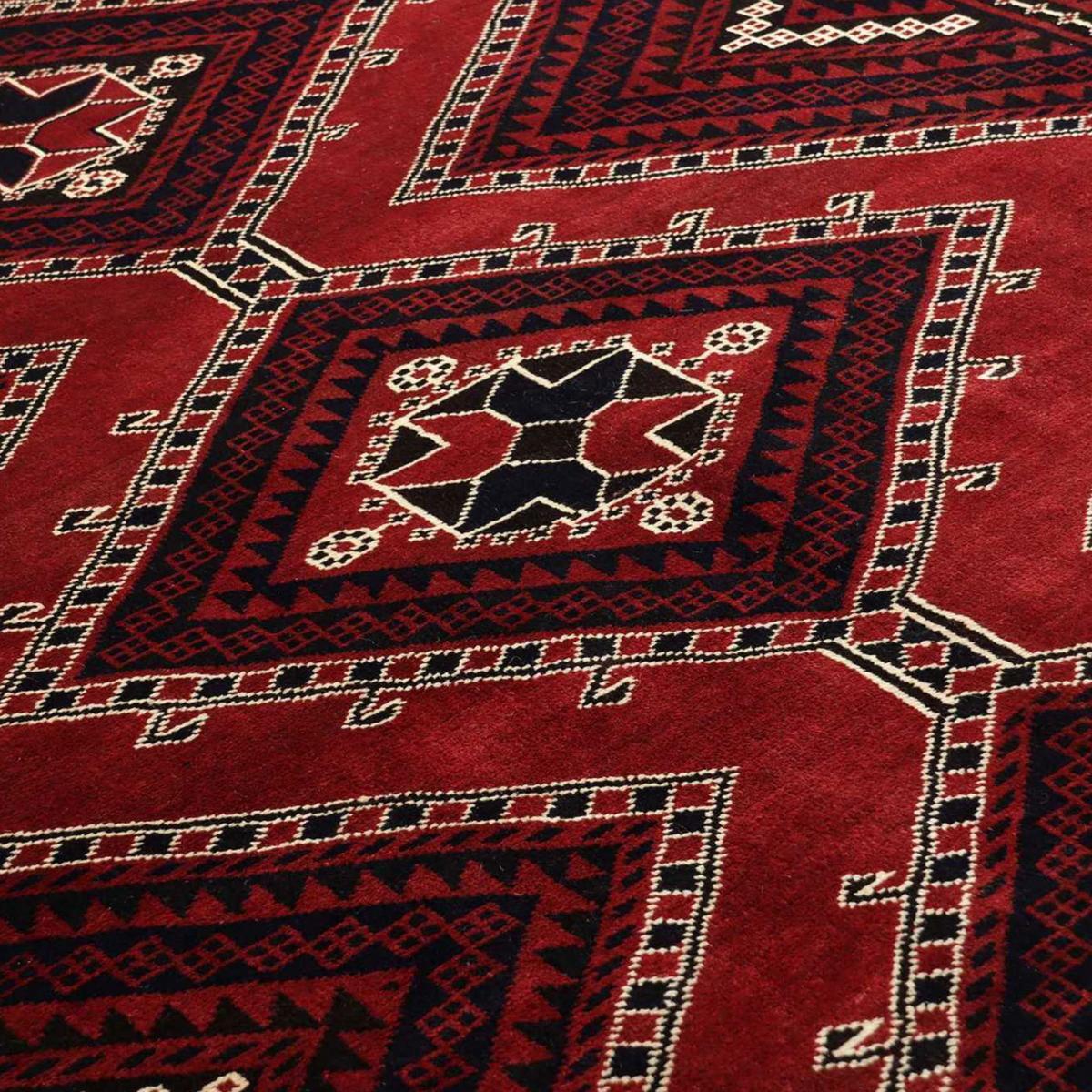 Tapis d'orient, motif oriental, noué à la main en laine, AJAJ
