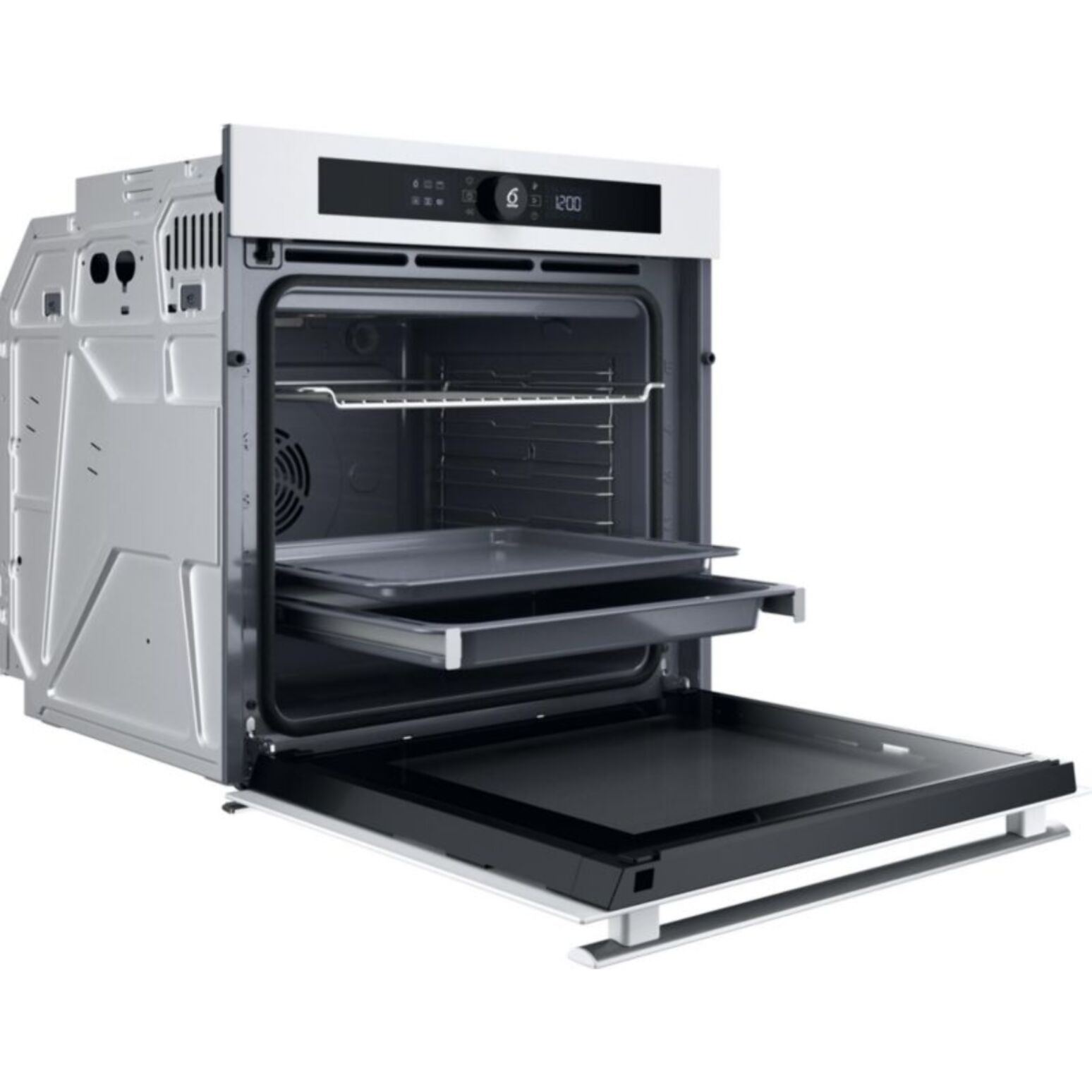 Four encastrable WHIRLPOOL WOI4S8PM1SWAF - Pyrolyse - Chaleur pulsée - Porte froide - Rails télescopiques