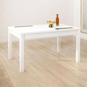 Mesa de comedor extensible Nuka Blanco