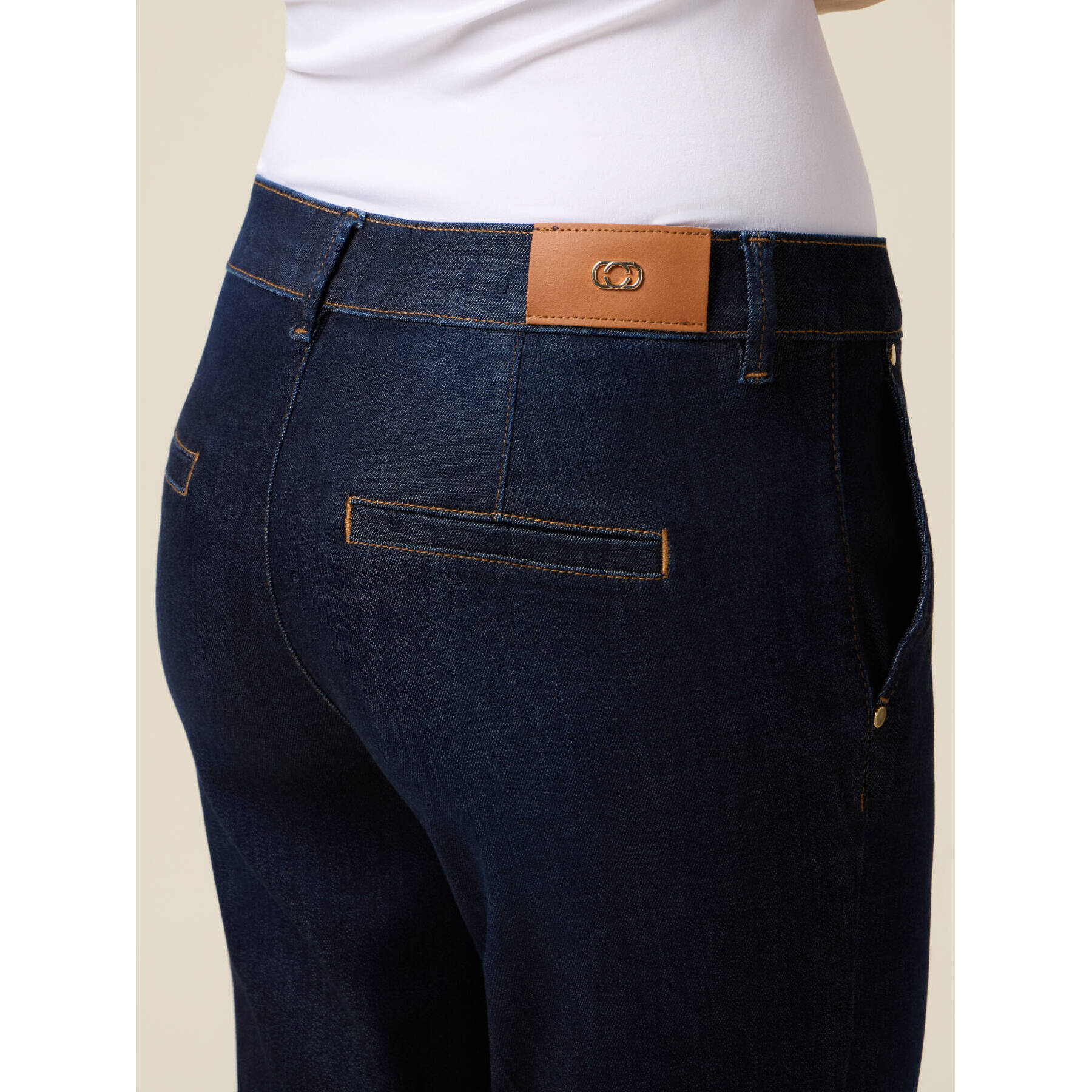 Oltre - Jeans chinos blu rinse - Blu