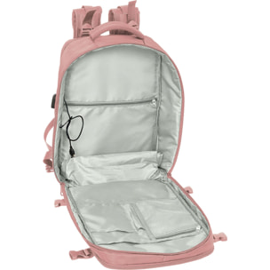 Mochila viaje cabina portatil 15,6 safta "rosa"