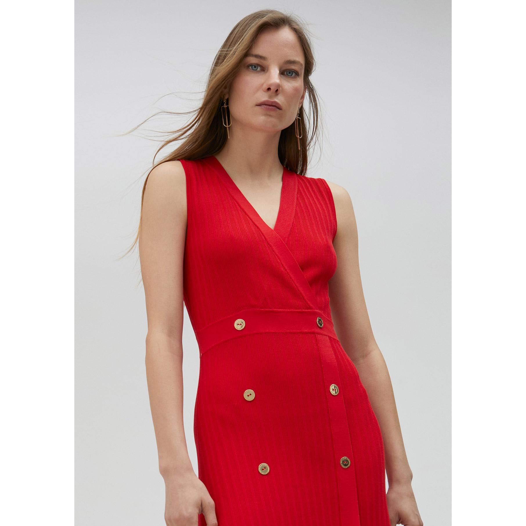 Vestito rosso in maglia