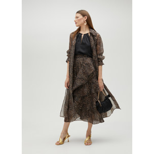 Trench organza stampa animalier