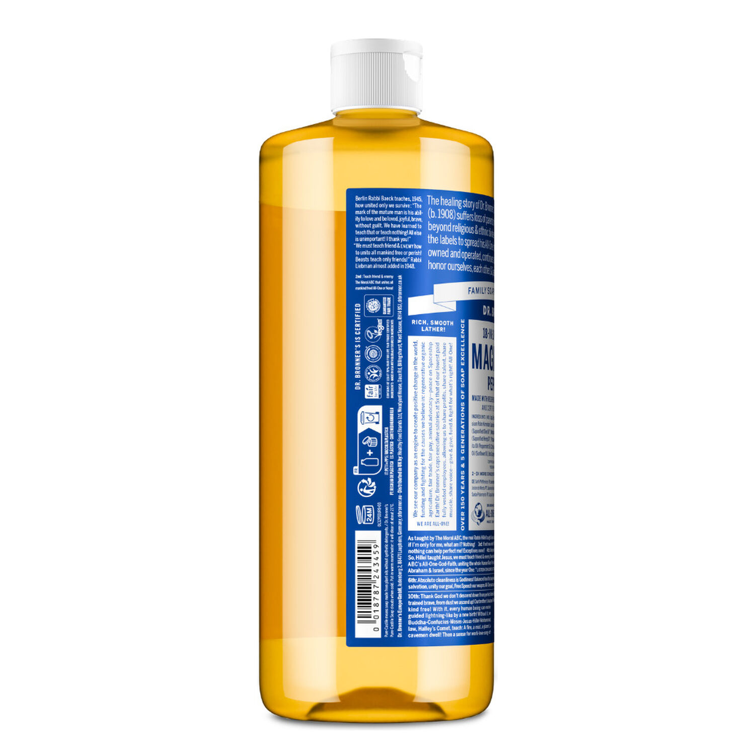 Menthe Poivrée - Savon de Castille Liquide Naturel 18-en-1