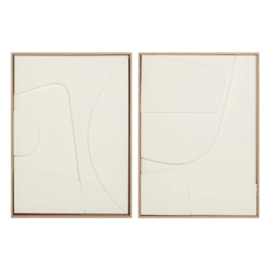 Set 2 Cuadros Con Relieve 50x3x70 Cm