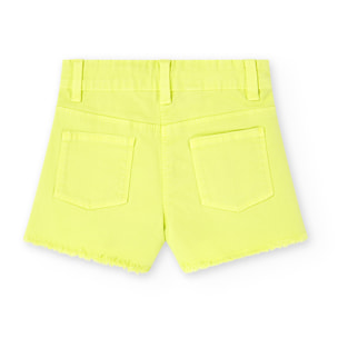 Short bÃ¡sico niÃ±a, sarga elÃ¡stica liso, verde