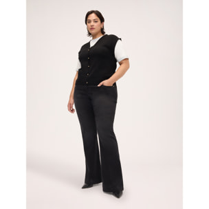 Fiorella Rubino - Jeans Flare lavaggio dark - Nero