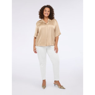 Fiorella Rubino - Pantaloni Carrot Fit in Punto Milano - Bianco