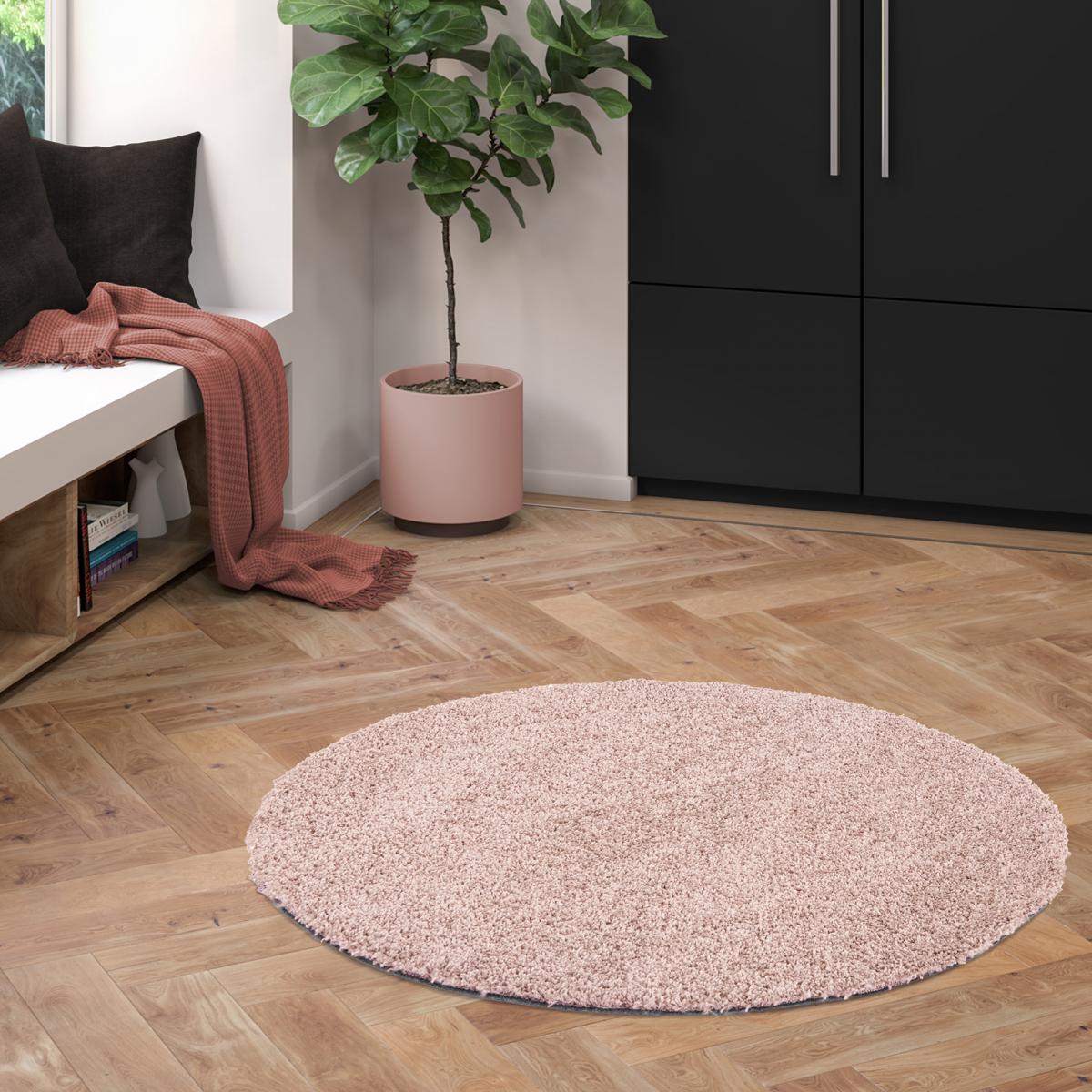 Tapis salon et chambre tissé motif uni LUBU