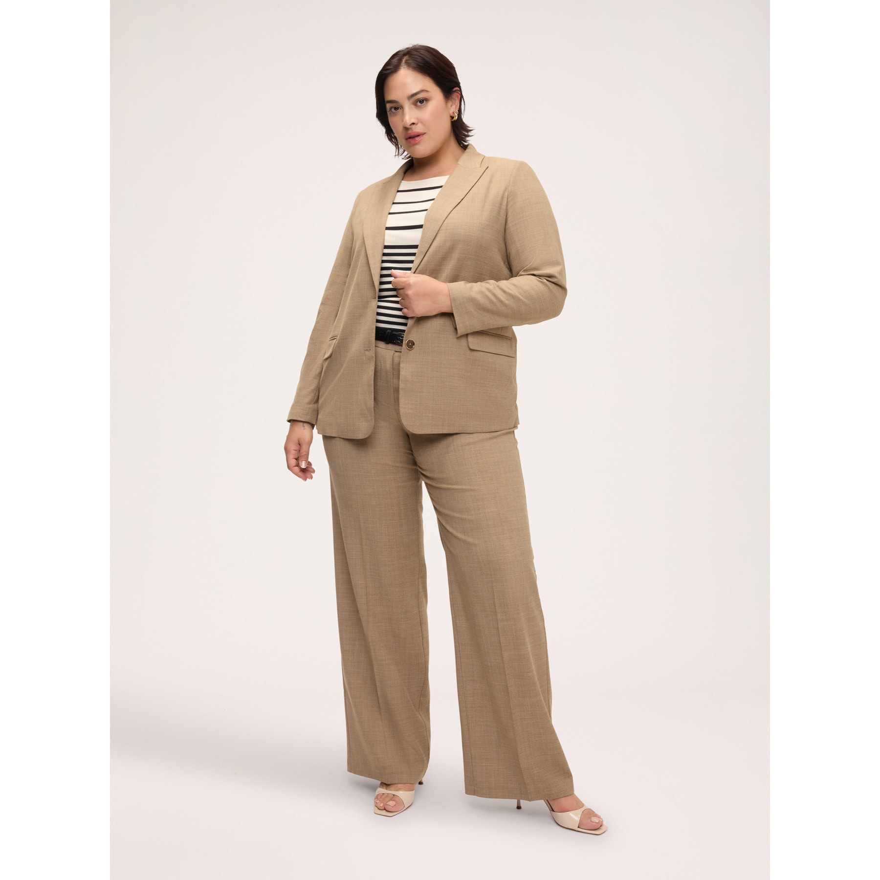 Fiorella Rubino - Blazer in tessuto mélange - Beige