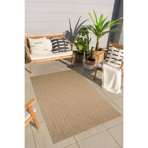 Nature - tapis aspect toile de jute naturel beige