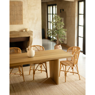 Table à manger en bois massif de peuplier en différentes tailles