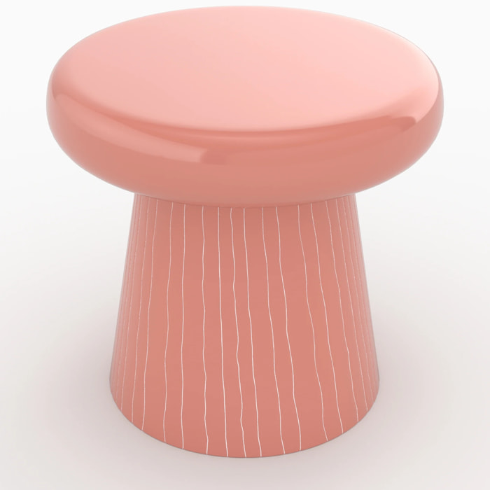 Table d'appoint ronde en métal rose D41 cm - Rosalie