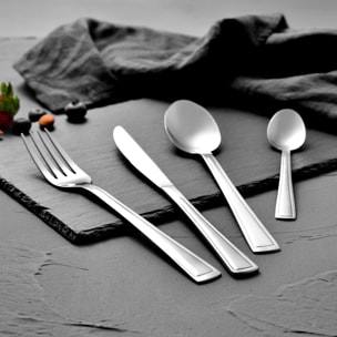 Cubertería de 24 piezas TORINO en acero inoxidable Bergner