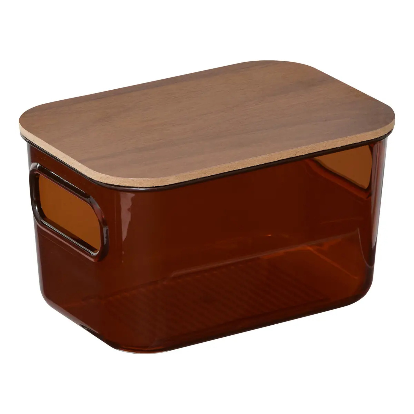 Boîte de rangement avec couvercle Lycia 0,8L acajou