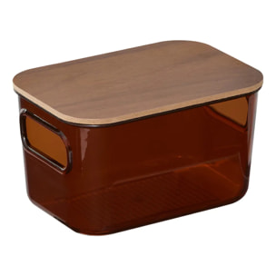 Boîte de rangement avec couvercle Lycia 0,8L acajou